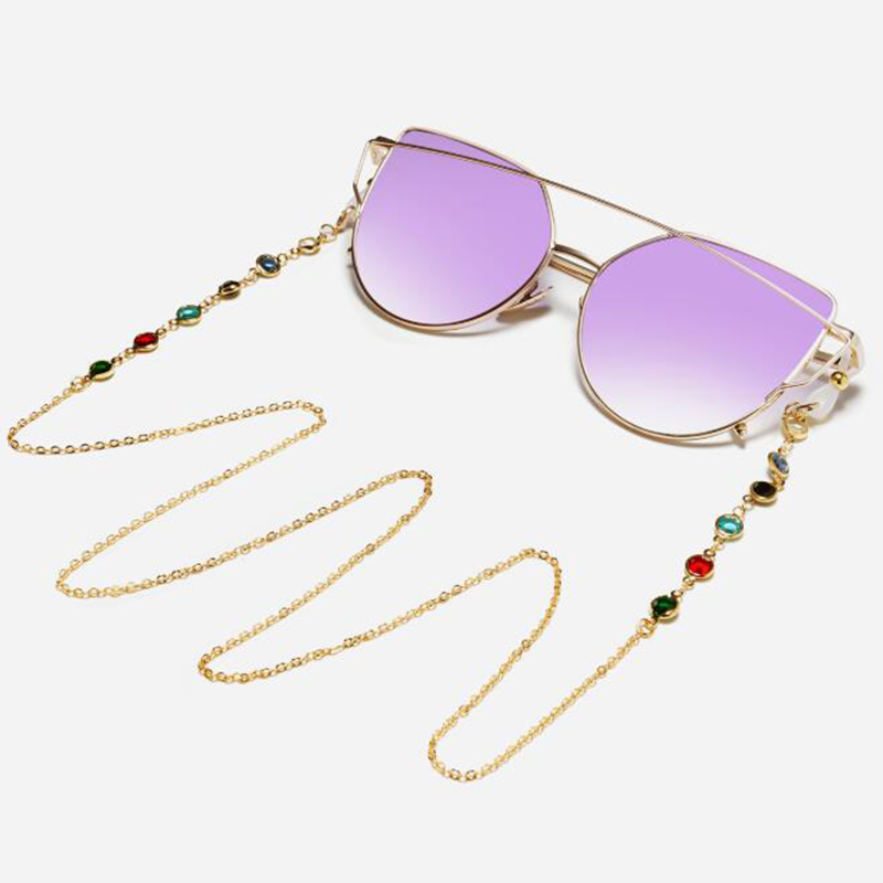 1PC 2020 Fashion Chic Womens Gold Silver Sunglasses Chains Reading Beaded Glasses Chain Eyewear Cord Lanyard Necklace