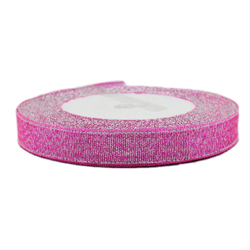 Heißes Verkauf von Doppelgesicht Silber &amp; Gold Nylon Metallic Ribbon für Weihnachtsdekorationen