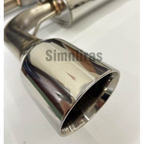 Polierter Edelstahl-Katzenabzug für 88-91 Civic Hatch mit Schalldämpfer