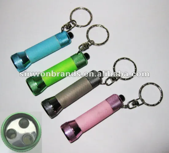 3 LED METAL TORCH W/KEY CHAIN