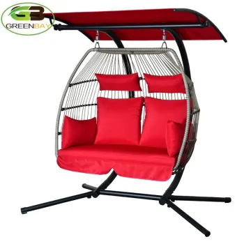 Wholesale High Quality Indoor/Outdoor Rattan Garden Egg Swing Chair - 2 Seater