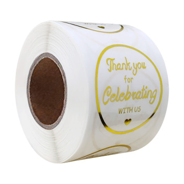 Transparent Thank You Stickers - 500pcs 1.5inch Gold Stamping Foundation Labels