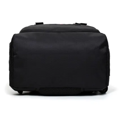 Black casual waterproof nylon mountaineering backpack