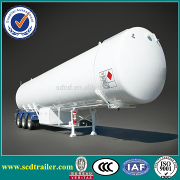3 axle 12 wheeler 58000Liter lpg tank truck trailer