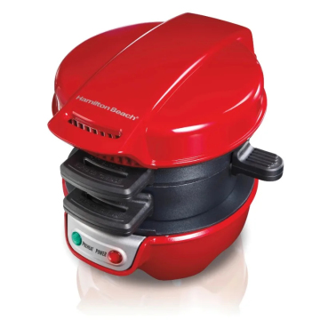 Electric Hamburger Sandwich Maker Machine with Egg Cooker Ring for Breakfast