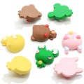 100 piezas animales de dibujos animados Flatback resina cabujón Kawaii pato rana oso para niños lazos para el pelo centro DIY Scrapbooking accesorios Craf