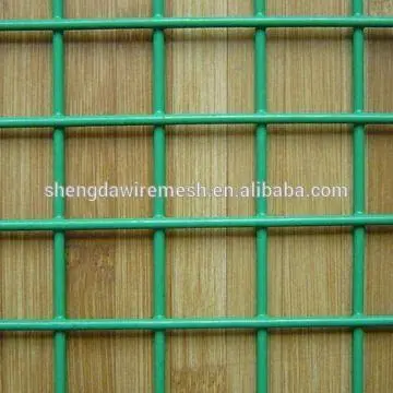 China welded wire fence panels, PVC coated galvanized welded wire mesh fence panel
