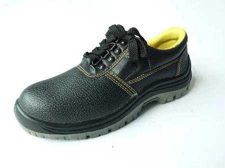 Embossed Leather Safety Shoes Of Injection Sole 