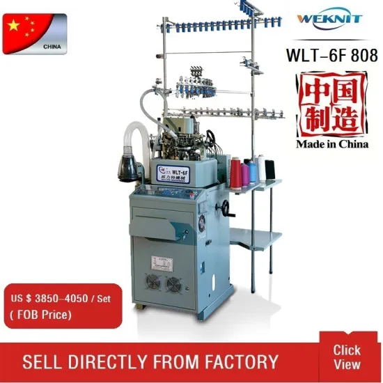 WLT-6F808 FULLY AUTOMATIC MACHINE PLAIN INDUSTRIAL SOCK KNITING MACHINE