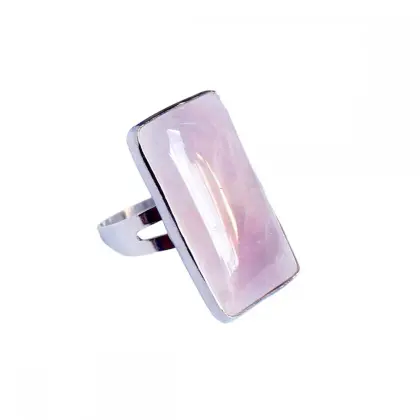 Natural Stone 12x36mm Rectangle Ring Gemstone Handmade Wedding Ring Crystal Wedding Rings for Women Anniversary