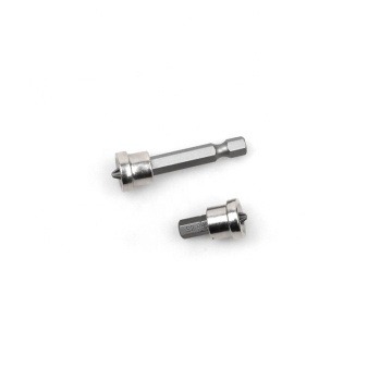 TOOLJOY 25mm & 50mm Magnetic Positioning Drywall Screw Setter with PH2 Bits for Plasterboard - Hex Shank Positioning Bit