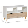 TV Stand Media Unit Cabinet With Shelves Drawers