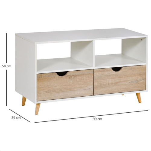 TV Stand Furniture TV Stand Media Unit Cabinet With Shelves Drawers Supplier