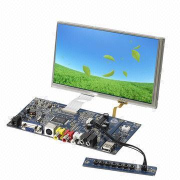 USB Touch LCD SKD Module 7-inch 16:9 Industrial LCD Monitors, AV/VGA, DC 12V Input for ATM/POS/Kiosk