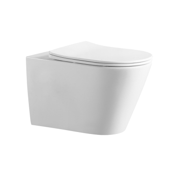 Space-saving design P-trap One piece Washdown Wall hung toilet with rimless