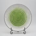 Luxo Painted Hand Painted Style Green Ceramic Dinnerware Porcelain Dinner Dinner