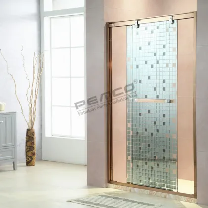 Adjustable Shower Partition Sliding 2 Panel Glass Shower Door Cabin