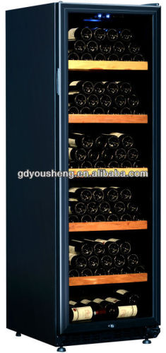 High volume no frost wangzhongwang narrow side door wine chiller USZ-168( 450 Liters168 bottles)with single zone