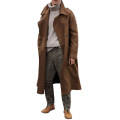 Mens Lapel Long Trench Coat