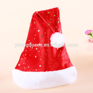 CM12 short plush gold velvet composite gold moon and the stars and colorful sequined hat Christmas hats wholesale