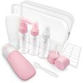 30ml 40ml 50ml 100ml 120ml empty silicone toiletries travel acessorize squeeze bottle kit set