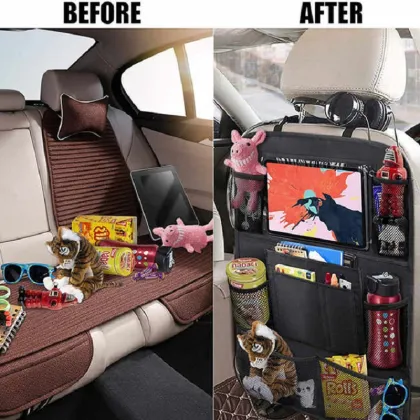 Child and adult car rear seat organizers