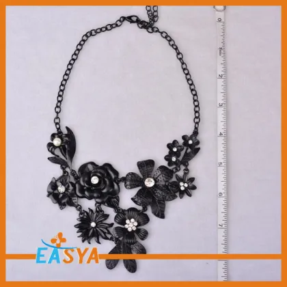 Plain Black Necklace Black Beads Necklace Black Pearl Necklace