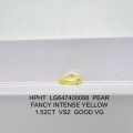 HPHT ဓာတ်ခွဲခန်းစက်တင်ရင်း 1.52ct vs2