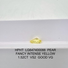 HPHT ဓာတ်ခွဲခန်းစက်တင်ရင်း 1.52ct vs2
