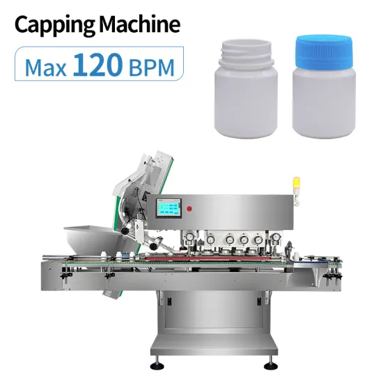 High Speed 120 BPM Capper: Automatic Metal Glass Plastic Cap Screwing Machine for Jars and Round Bottles