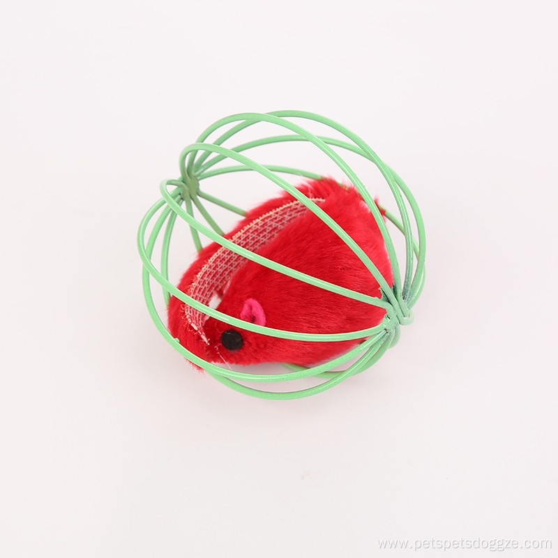 mouse in cage crinkle paper ball toy set