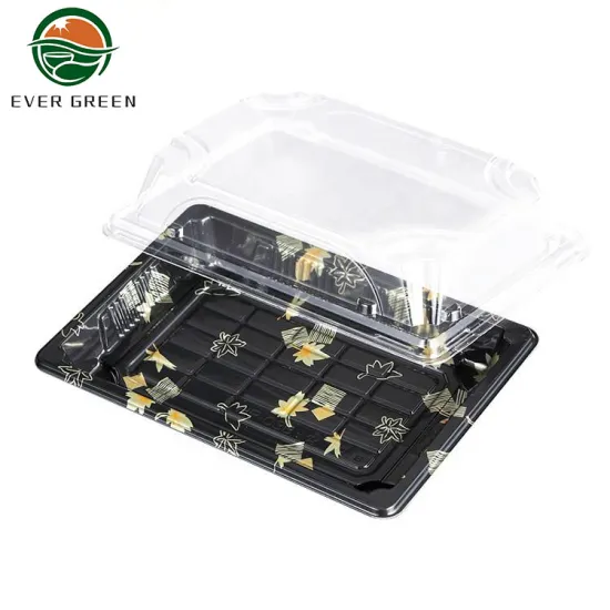 Eco-friendly Disposable Black Sushi Burrito Packaging Box