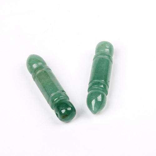 Natural green Aventurine jade Wenchang pen Pendant Carved white crystal pencil ornament Pendant For Men and Women
