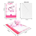 Tarjeta de boda musical emergente 3D