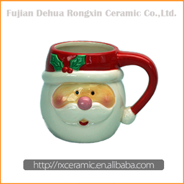 Santa Claus design hand-painted white blank ceramic mug sublimation
