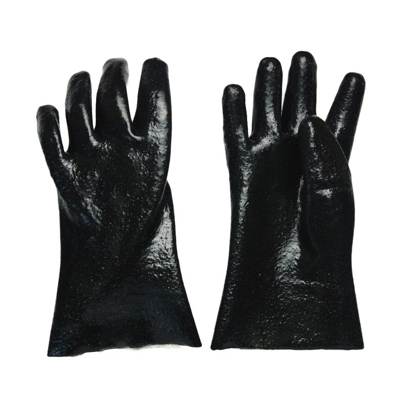 PVC-Tips-Handschuhe rauh-Finish-Interlock-Liner 11 &#39;&#39;