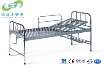 Stainless steel single crank manual hospital bed