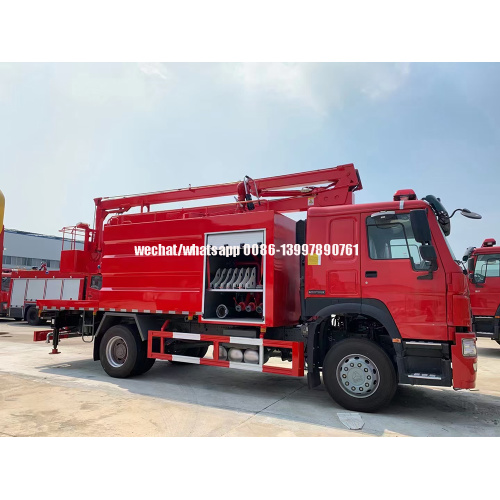 SINOTRUCK HOWO 10000litres et camion de pompiers de travail aérien 16m