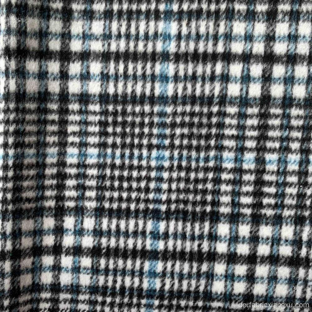 Weiche Plaid gemischt gewebte Jacquard Woll -Tweed -Stoff