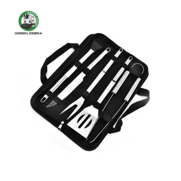 Portable Outdoor Barbecue Utensils and Camping Accessories Set: Stainless Steel BBQ Tools with Oxford Bag