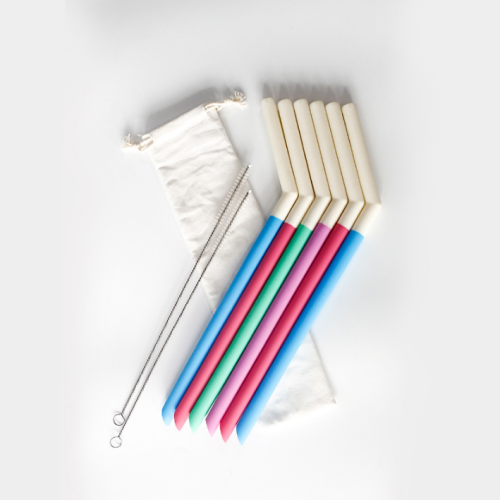 Multi Color Food Grade Silicone Reusable Drinking Straws