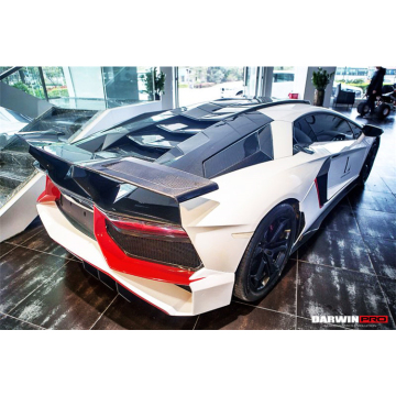 DarwinPRO BKSS Style Carbon Fiber Trunk Spoiler for Lamborghini Aventador LP700 Coupe Roadster