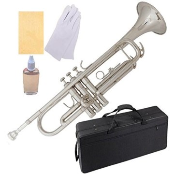 Wholesale Nickel Plated Bb Trumpet with Canvas Case for Beginners
