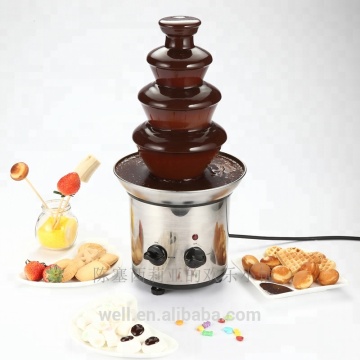 242009S NINGBO Stainless Steel 4-Tier Chocolate Fountain with 110V/180W and 220V/360W, Affordable Price and High Quality Body
