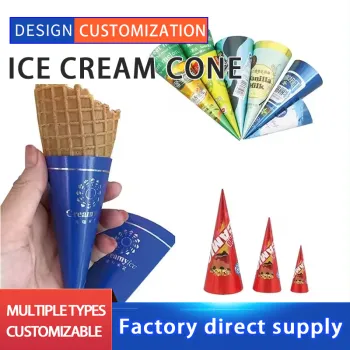 Disposable ice cream cone holder