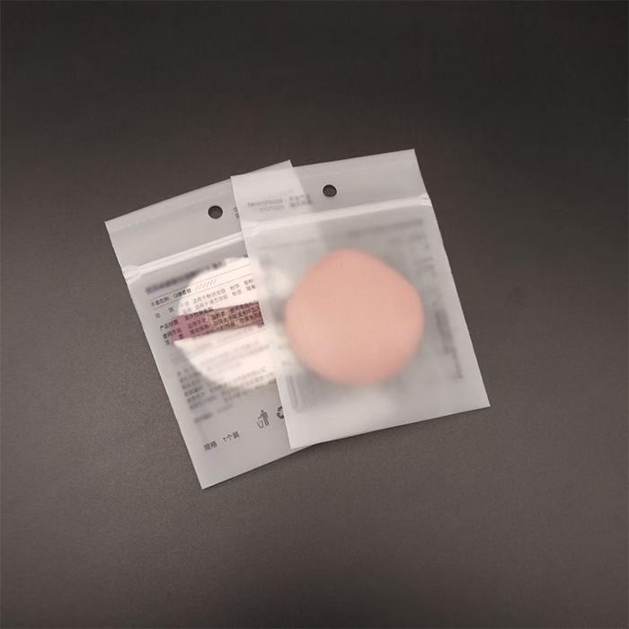 CPE frosted zipper bag for makeup