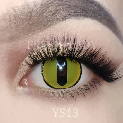 Liangguo Fresh Lady Green Snake Eye Cosplay Contact Lens for Halloween