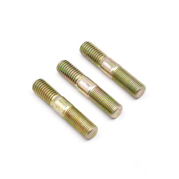 High-Quality Carbon Steel Zinc Plated Stud Bolts: Grades 4.8, 8.8, 10.9, 12.9 - GB898, GB901, DIN938, DIN939, DIN976 Double-Ended Stud Bolts