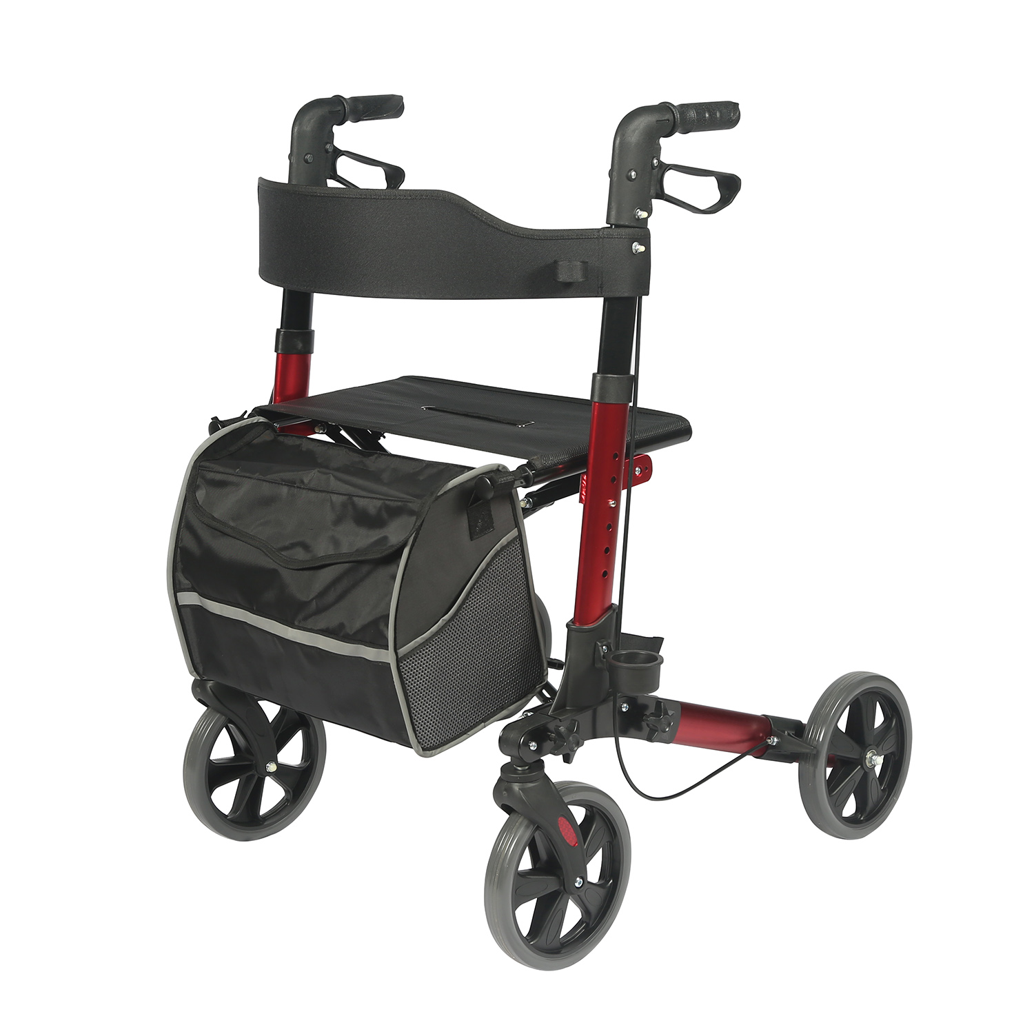 Collapsible Medical Mobility Rollator with Double Brake