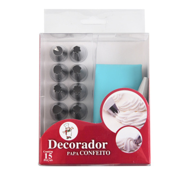12 Pcs Cake Tools Stainless Steel Nozzles Icing Piping Set with Bag